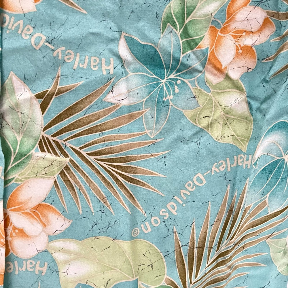 Harley Davidson Tori Richard Hawaiian Print Viscose Short Sleeve Shirt Men Sz M - Picture 7 of 8